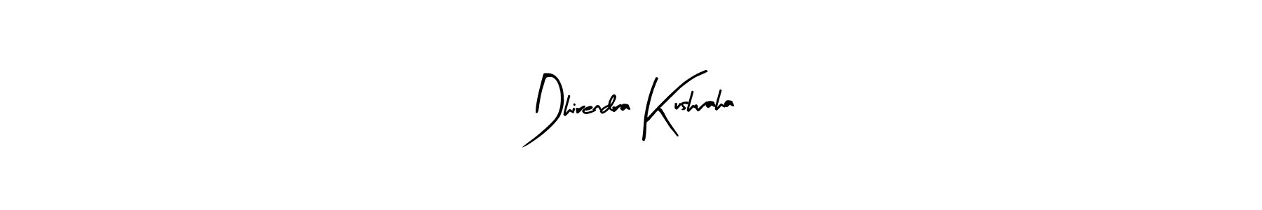 How to make Dhirendra Kushvaha name signature. Use Arty Signature style for creating short signs online. This is the latest handwritten sign. Dhirendra Kushvaha signature style 8 images and pictures png