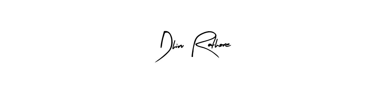 Similarly Arty Signature is the best handwritten signature design. Signature creator online .You can use it as an online autograph creator for name Dhiru Rathore. Dhiru Rathore signature style 8 images and pictures png