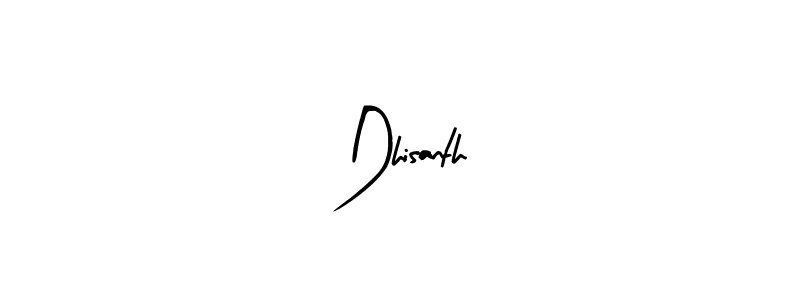Similarly Arty Signature is the best handwritten signature design. Signature creator online .You can use it as an online autograph creator for name Dhisanth. Dhisanth signature style 8 images and pictures png
