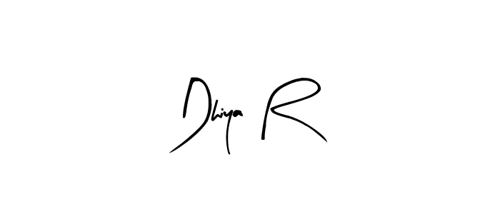 Make a beautiful signature design for name Dhiya R. Use this online signature maker to create a handwritten signature for free. Dhiya R signature style 8 images and pictures png