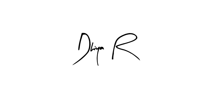 It looks lik you need a new signature style for name Dhiya R. Design unique handwritten (Arty Signature) signature with our free signature maker in just a few clicks. Dhiya R signature style 8 images and pictures png