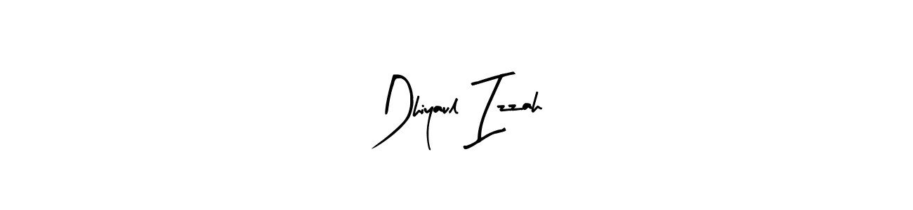 Dhiyaul Izzah stylish signature style. Best Handwritten Sign (Arty Signature) for my name. Handwritten Signature Collection Ideas for my name Dhiyaul Izzah. Dhiyaul Izzah signature style 8 images and pictures png