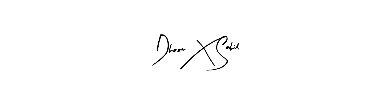 Here are the top 10 professional signature styles for the name Dhoom X Sahil. These are the best autograph styles you can use for your name. Dhoom X Sahil signature style 8 images and pictures png