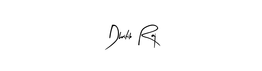How to make Dhritik Raj name signature. Use Arty Signature style for creating short signs online. This is the latest handwritten sign. Dhritik Raj signature style 8 images and pictures png