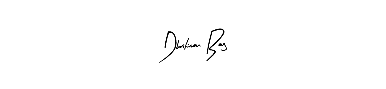 Design your own signature with our free online signature maker. With this signature software, you can create a handwritten (Arty Signature) signature for name Dhritiman Bag. Dhritiman Bag signature style 8 images and pictures png