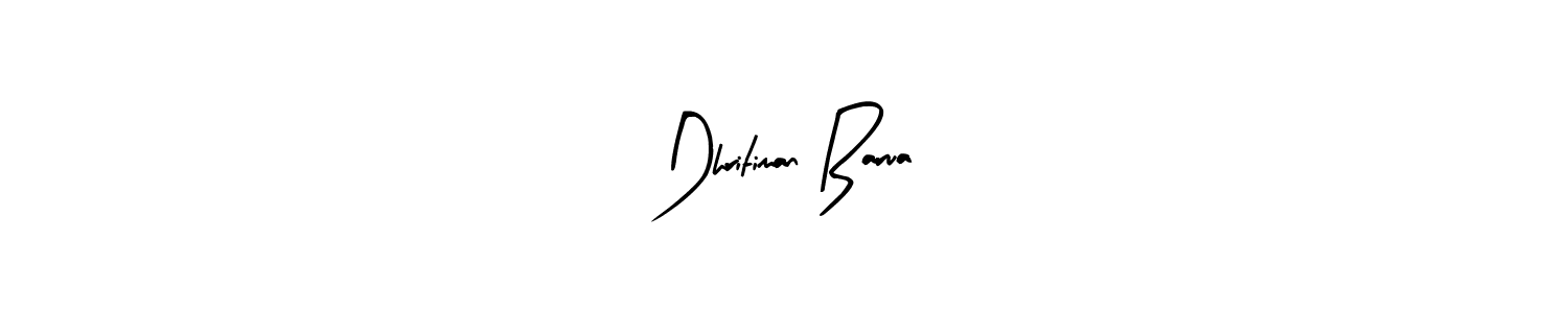 How to make Dhritiman Barua name signature. Use Arty Signature style for creating short signs online. This is the latest handwritten sign. Dhritiman Barua signature style 8 images and pictures png