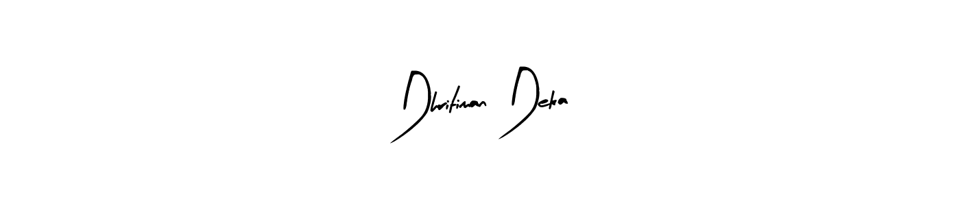 Similarly Arty Signature is the best handwritten signature design. Signature creator online .You can use it as an online autograph creator for name Dhritiman Deka. Dhritiman Deka signature style 8 images and pictures png