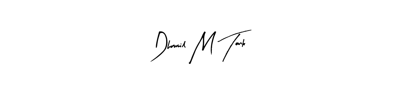 The best way (Arty Signature) to make a short signature is to pick only two or three words in your name. The name Dhrumil M Tank include a total of six letters. For converting this name. Dhrumil M Tank signature style 8 images and pictures png