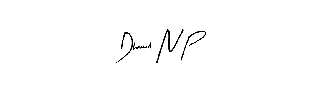 Dhrumil N P stylish signature style. Best Handwritten Sign (Arty Signature) for my name. Handwritten Signature Collection Ideas for my name Dhrumil N P. Dhrumil N P signature style 8 images and pictures png