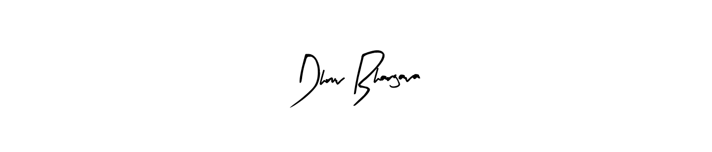 You should practise on your own different ways (Arty Signature) to write your name (Dhruv Bhargava) in signature. don't let someone else do it for you. Dhruv Bhargava signature style 8 images and pictures png