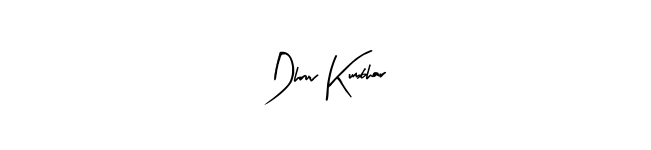 You should practise on your own different ways (Arty Signature) to write your name (Dhruv Kumbhar) in signature. don't let someone else do it for you. Dhruv Kumbhar signature style 8 images and pictures png