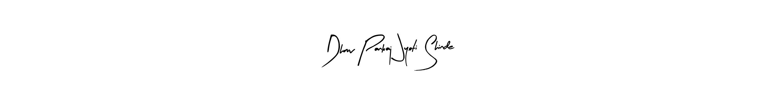 Create a beautiful signature design for name Dhruv Pankaj Jyoti Shinde. With this signature (Arty Signature) fonts, you can make a handwritten signature for free. Dhruv Pankaj Jyoti Shinde signature style 8 images and pictures png