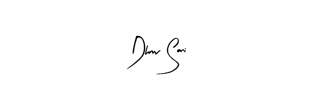 if you are searching for the best signature style for your name Dhruv Sani. so please give up your signature search. here we have designed multiple signature styles  using Arty Signature. Dhruv Sani signature style 8 images and pictures png
