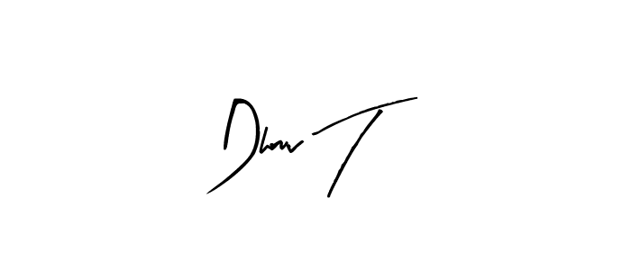 Make a beautiful signature design for name Dhruv T. With this signature (Arty Signature) style, you can create a handwritten signature for free. Dhruv T signature style 8 images and pictures png