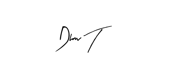 This is the best signature style for the Dhruv T name. Also you like these signature font (Arty Signature). Mix name signature. Dhruv T signature style 8 images and pictures png