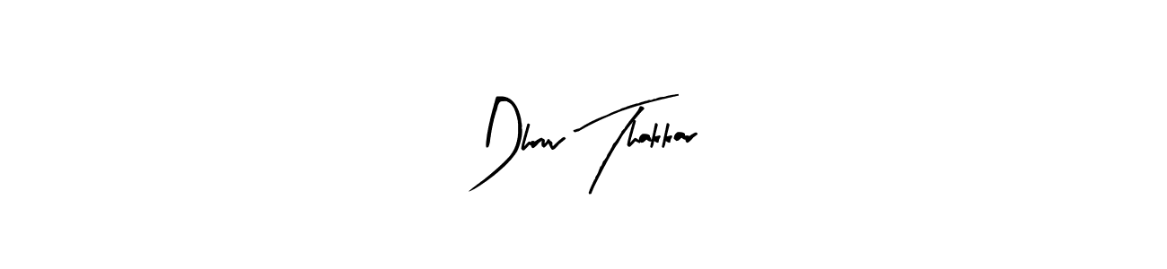 Design your own signature with our free online signature maker. With this signature software, you can create a handwritten (Arty Signature) signature for name Dhruv Thakkar. Dhruv Thakkar signature style 8 images and pictures png
