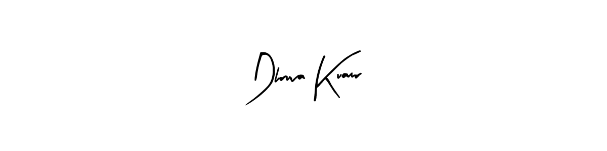 How to make Dhruva Kuamr name signature. Use Arty Signature style for creating short signs online. This is the latest handwritten sign. Dhruva Kuamr signature style 8 images and pictures png