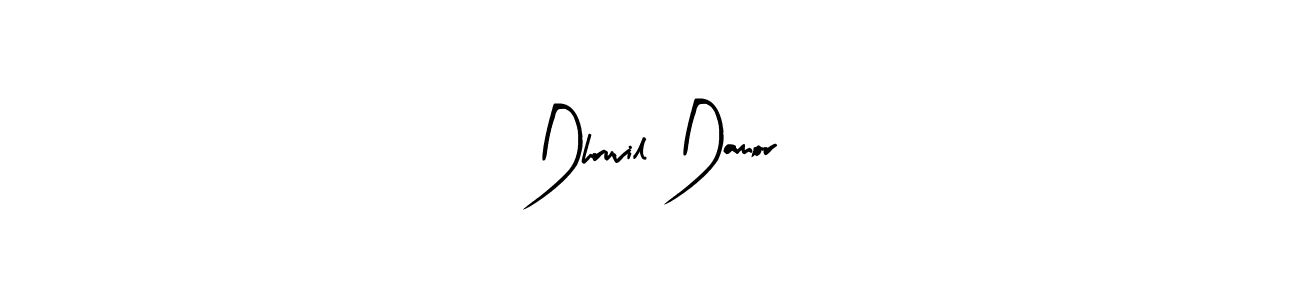 Create a beautiful signature design for name Dhruvil Damor. With this signature (Arty Signature) fonts, you can make a handwritten signature for free. Dhruvil Damor signature style 8 images and pictures png