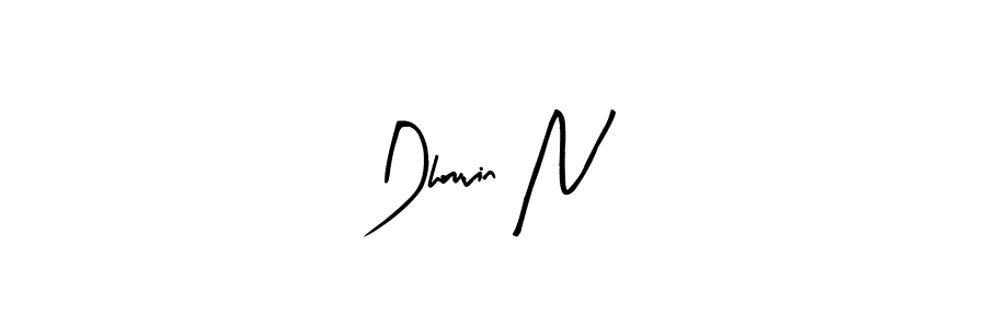 You should practise on your own different ways (Arty Signature) to write your name (Dhruvin N) in signature. don't let someone else do it for you. Dhruvin N signature style 8 images and pictures png