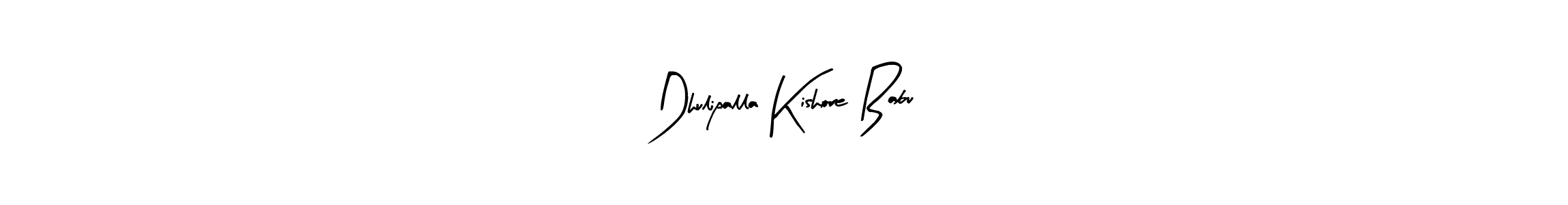 How to make Dhulipalla Kishore Babu name signature. Use Arty Signature style for creating short signs online. This is the latest handwritten sign. Dhulipalla Kishore Babu signature style 8 images and pictures png