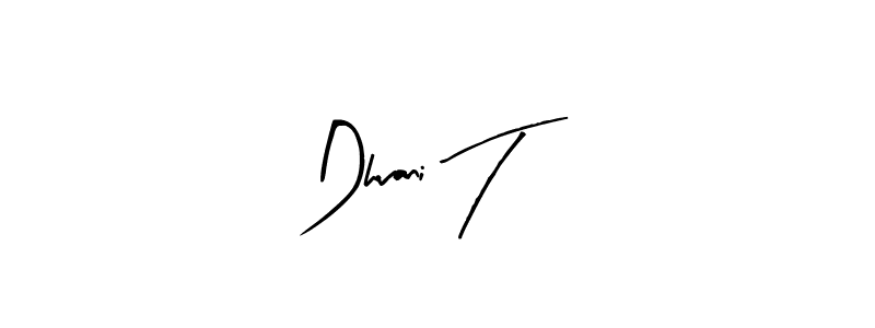 if you are searching for the best signature style for your name Dhvani T. so please give up your signature search. here we have designed multiple signature styles  using Arty Signature. Dhvani T signature style 8 images and pictures png