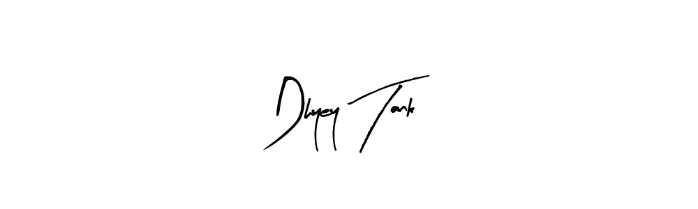 Similarly Arty Signature is the best handwritten signature design. Signature creator online .You can use it as an online autograph creator for name Dhyey Tank. Dhyey Tank signature style 8 images and pictures png