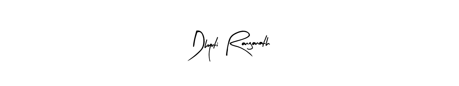 Create a beautiful signature design for name Dhyuti Ranganath. With this signature (Arty Signature) fonts, you can make a handwritten signature for free. Dhyuti Ranganath signature style 8 images and pictures png