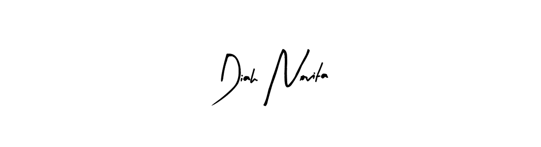 Make a beautiful signature design for name Diah Novita. With this signature (Arty Signature) style, you can create a handwritten signature for free. Diah Novita signature style 8 images and pictures png
