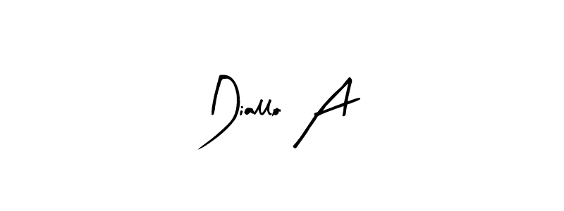 if you are searching for the best signature style for your name Diallo A. so please give up your signature search. here we have designed multiple signature styles  using Arty Signature. Diallo A signature style 8 images and pictures png