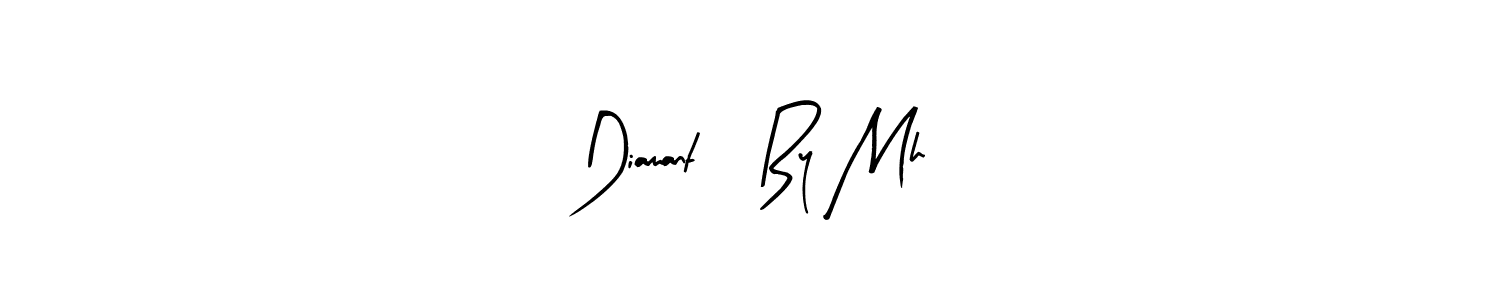 How to make Diamanté By Mh name signature. Use Arty Signature style for creating short signs online. This is the latest handwritten sign. Diamanté By Mh signature style 8 images and pictures png