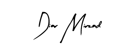 Achieve flawless digital penmanship with Diar Mirzad name in Arty Signature font. The perfect tool for creating online signatures. Diar Mirzad signature style 8 images and pictures png