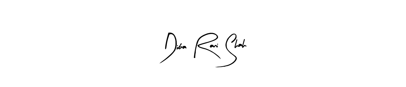 Similarly Arty Signature is the best handwritten signature design. Signature creator online .You can use it as an online autograph creator for name Diba Rani Shah. Diba Rani Shah signature style 8 images and pictures png