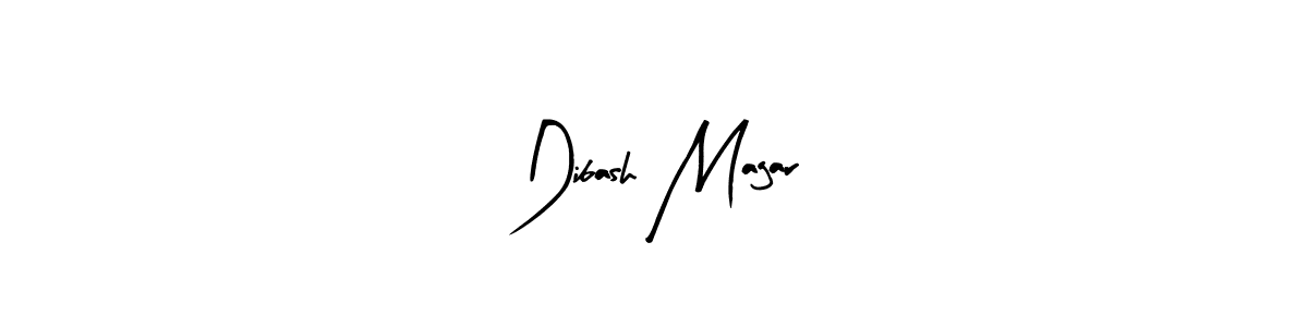 Similarly Arty Signature is the best handwritten signature design. Signature creator online .You can use it as an online autograph creator for name Dibash Magar. Dibash Magar signature style 8 images and pictures png
