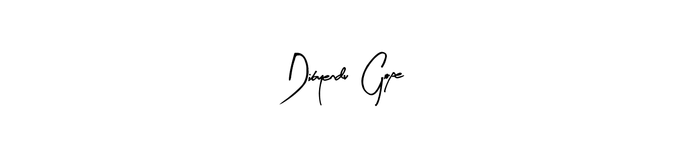 Create a beautiful signature design for name Dibyendu  Gope. With this signature (Arty Signature) fonts, you can make a handwritten signature for free. Dibyendu  Gope signature style 8 images and pictures png