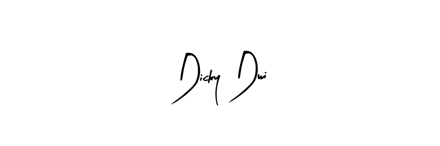 The best way (Arty Signature) to make a short signature is to pick only two or three words in your name. The name Dicky Dwi include a total of six letters. For converting this name. Dicky Dwi signature style 8 images and pictures png