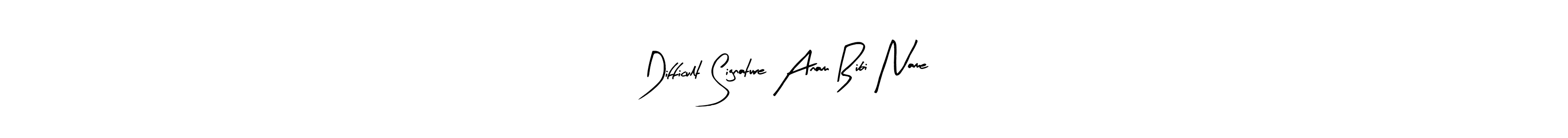 Create a beautiful signature design for name Difficult Signature Anam Bibi Name. With this signature (Arty Signature) fonts, you can make a handwritten signature for free. Difficult Signature Anam Bibi Name signature style 8 images and pictures png
