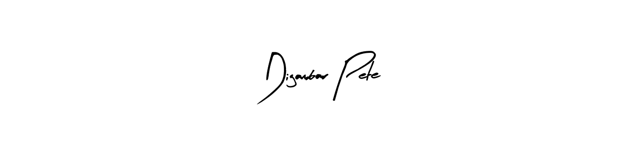 How to Draw Digambar Pete signature style? Arty Signature is a latest design signature styles for name Digambar Pete. Digambar Pete signature style 8 images and pictures png