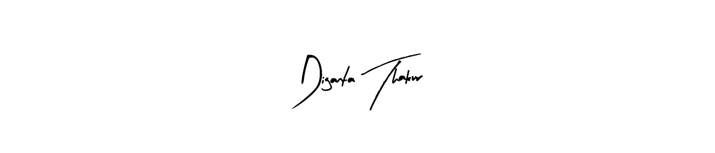 The best way (Arty Signature) to make a short signature is to pick only two or three words in your name. The name Diganta Thakur include a total of six letters. For converting this name. Diganta Thakur signature style 8 images and pictures png