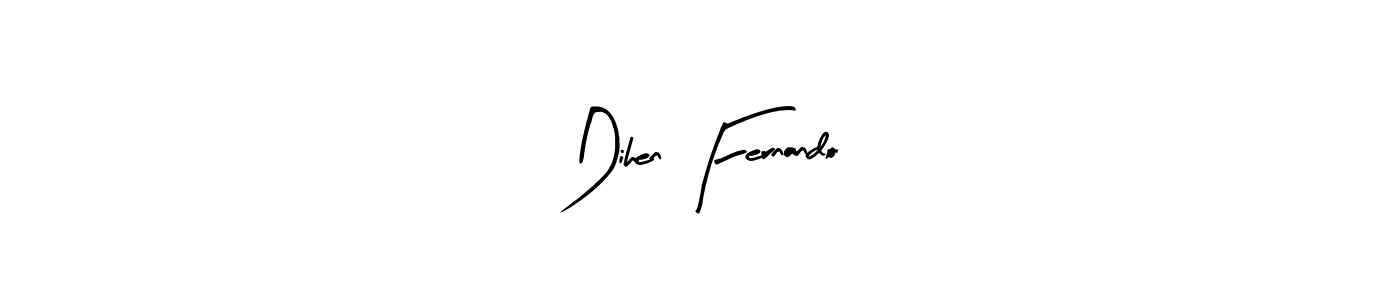 if you are searching for the best signature style for your name Dihen Fernando. so please give up your signature search. here we have designed multiple signature styles  using Arty Signature. Dihen Fernando signature style 8 images and pictures png