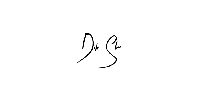 Use a signature maker to create a handwritten signature online. With this signature software, you can design (Arty Signature) your own signature for name Dik Shu. Dik Shu signature style 8 images and pictures png