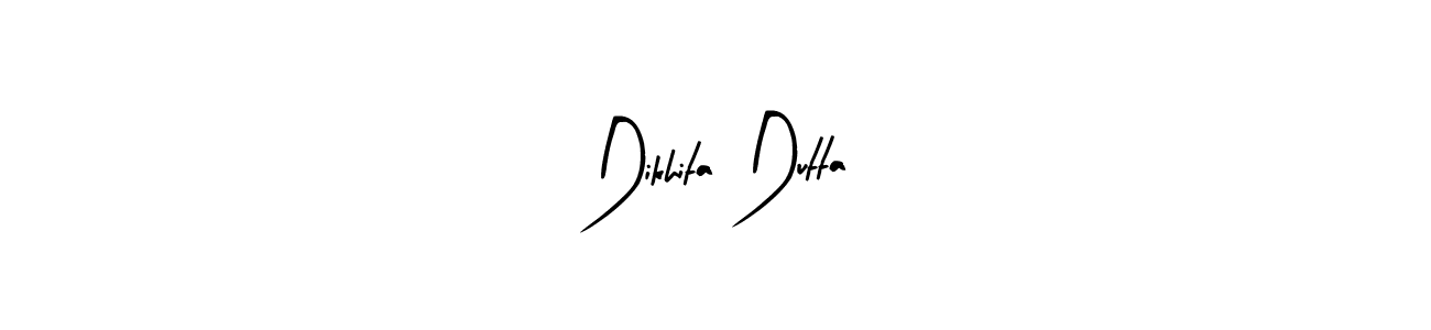 How to make Dikhita Dutta name signature. Use Arty Signature style for creating short signs online. This is the latest handwritten sign. Dikhita Dutta signature style 8 images and pictures png
