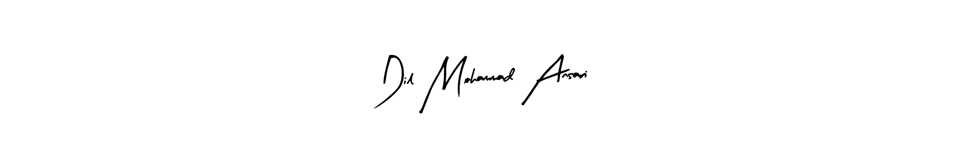 The best way (Arty Signature) to make a short signature is to pick only two or three words in your name. The name Dil Mohammad Ansari include a total of six letters. For converting this name. Dil Mohammad Ansari signature style 8 images and pictures png