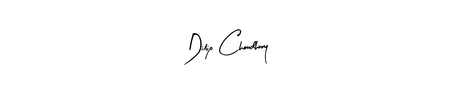 How to make Dilip Choudhury name signature. Use Arty Signature style for creating short signs online. This is the latest handwritten sign. Dilip Choudhury signature style 8 images and pictures png