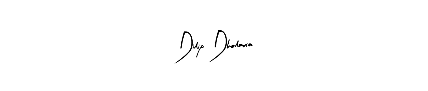 How to make Dilip Dholaria name signature. Use Arty Signature style for creating short signs online. This is the latest handwritten sign. Dilip Dholaria signature style 8 images and pictures png
