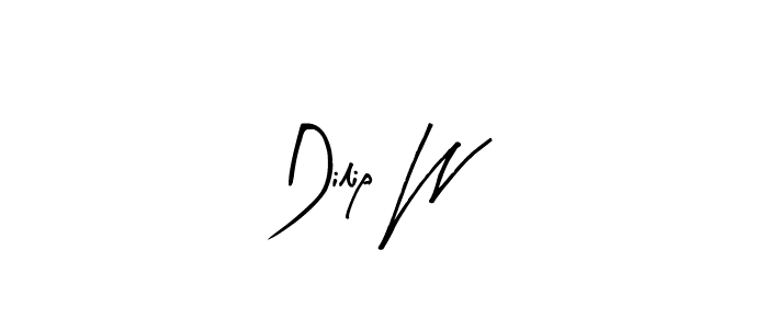 Dilip W stylish signature style. Best Handwritten Sign (Arty Signature) for my name. Handwritten Signature Collection Ideas for my name Dilip W. Dilip W signature style 8 images and pictures png