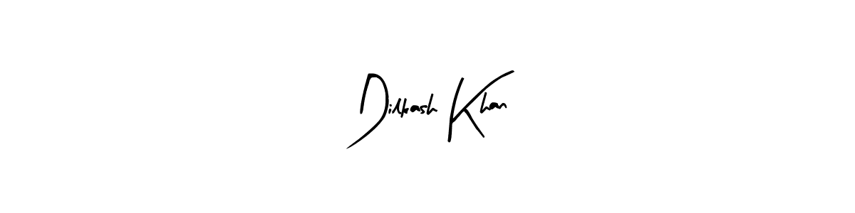 How to make Dilkash Khan name signature. Use Arty Signature style for creating short signs online. This is the latest handwritten sign. Dilkash Khan signature style 8 images and pictures png