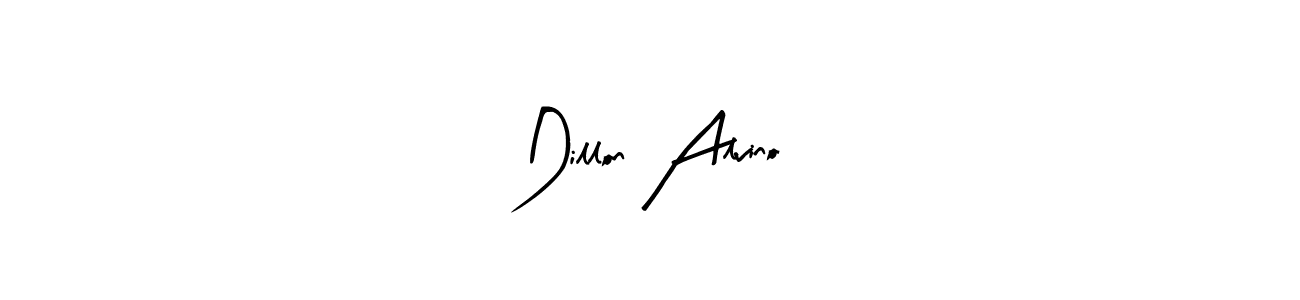 Use a signature maker to create a handwritten signature online. With this signature software, you can design (Arty Signature) your own signature for name Dillon Alvino. Dillon Alvino signature style 8 images and pictures png