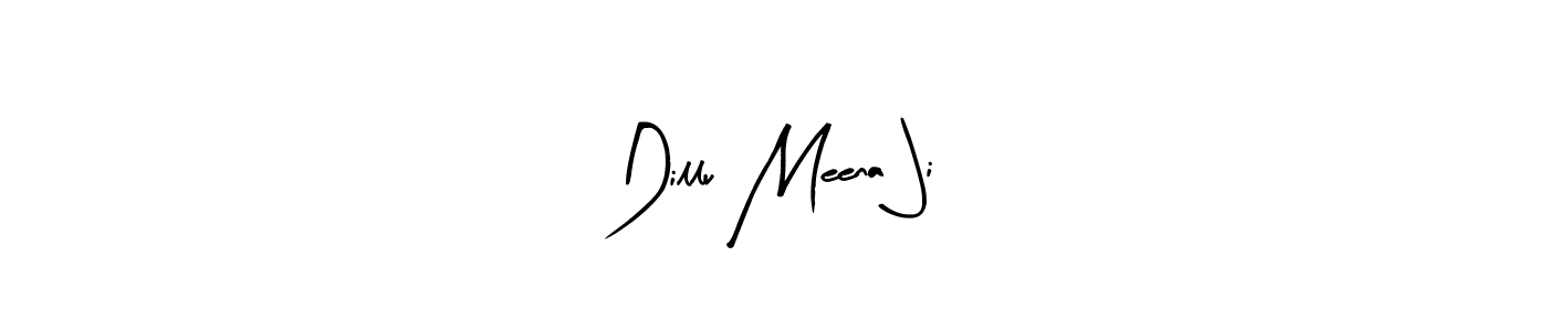 Use a signature maker to create a handwritten signature online. With this signature software, you can design (Arty Signature) your own signature for name Dillu Meena Ji. Dillu Meena Ji signature style 8 images and pictures png