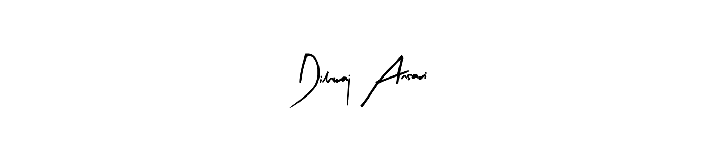 You should practise on your own different ways (Arty Signature) to write your name (Dilnwaj Ansari) in signature. don't let someone else do it for you. Dilnwaj Ansari signature style 8 images and pictures png
