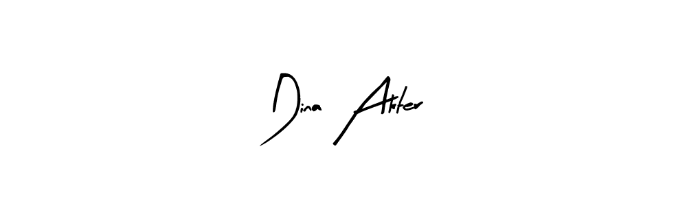 Make a short Dina Akter signature style. Manage your documents anywhere anytime using Arty Signature. Create and add eSignatures, submit forms, share and send files easily. Dina Akter signature style 8 images and pictures png